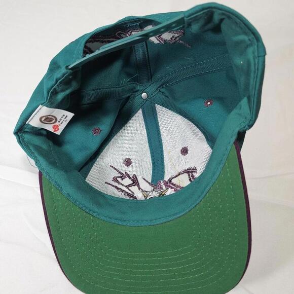 90s Mighty Ducks Anaheim Snapback Baseball Hat Cap NHL Hockey Vintage Retro - Picture 8 of 9